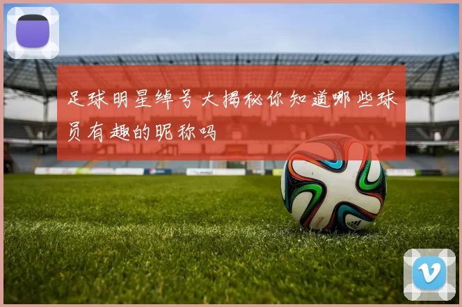 足球明星绰号大揭秘你知道哪些球员有趣的昵称吗